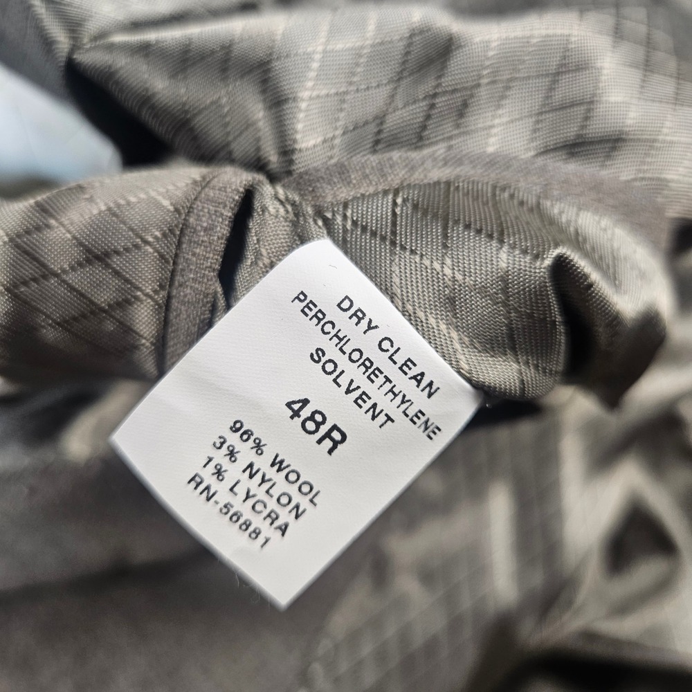 Mens Wool Blend 3 Button Blazer Sport Coat Gray 48R Made in Nicaragua - Picture 4 of 10